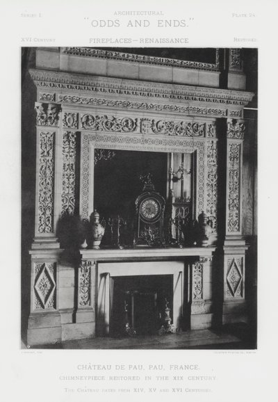 Cheminée : Château de Pau, Pau, France - American Photographer (after)