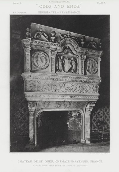 Cheminée : Château de St Ouen, Chemaze, Mayenne, France - American Photographer (after)