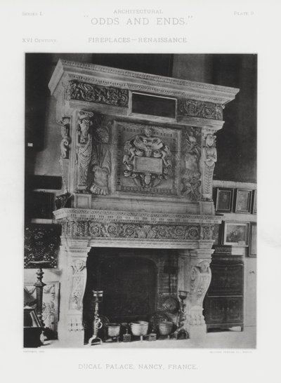 Cheminée : Palais Ducal, Nancy, France - American Photographer (after)