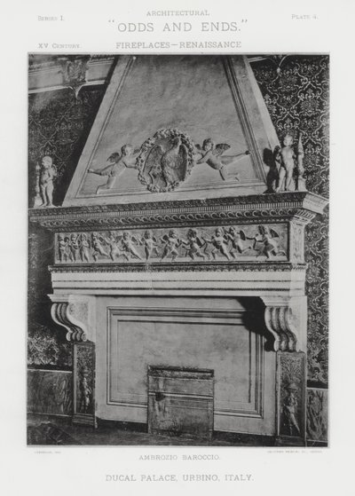 Cheminée : Palais Ducal, Urbino, Italie - American Photographer (after)