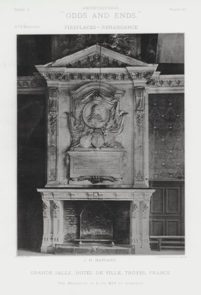 Cheminée : Grande Salle, Hôtel de Ville, Troyes, France - American Photographer (after)
