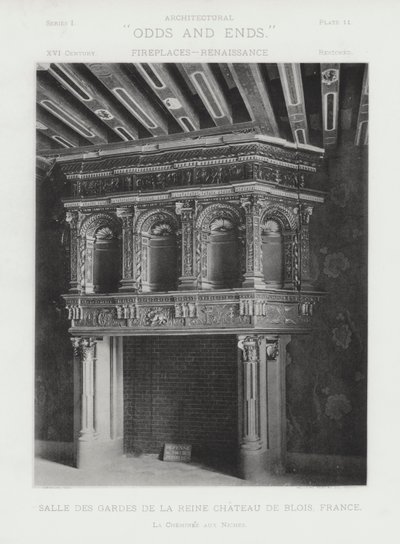 Cheminée : Salle des Gardes de la Reine, Château de Blois, France - American Photographer (after)