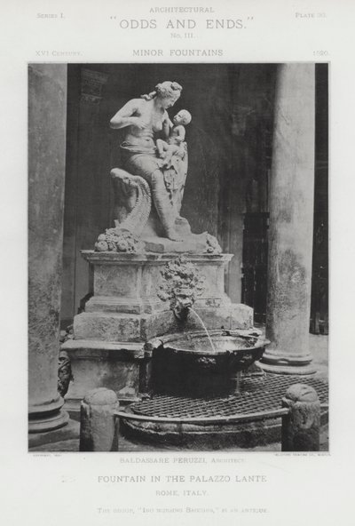 Fontaine dans le Palazzo Lante, Rome, Italie - American Photographer (after)