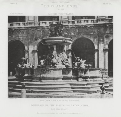 Fontaine sur la Piazza Della Madonna, Loreto, Italie - American Photographer (after)