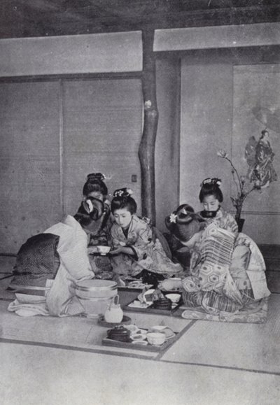 Geishas dînant dans une maison de thé - American Photographer (after)