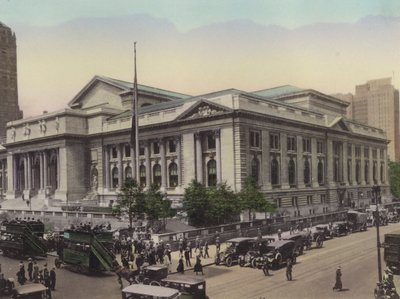 New York : Bibliothèque publique, Cinquième Avenue et West 42nd Street - American Photographer (after)