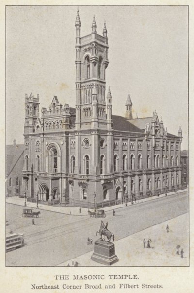 Philadelphie : Le Temple Maçonnique, coin nord-est de Broad et Filbert Streets - American Photographer (after)