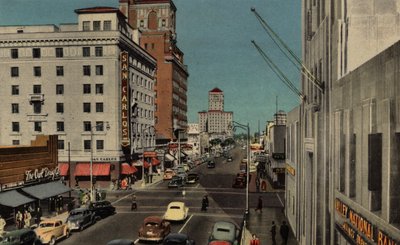 Phoenix, Arizona : Central Avenue, vue vers le nord depuis l