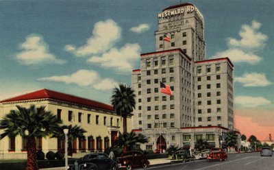 Phoenix, Arizona : Bureau de poste et hôtel Westward Ho, avenue centrale nord - American Photographer (after)