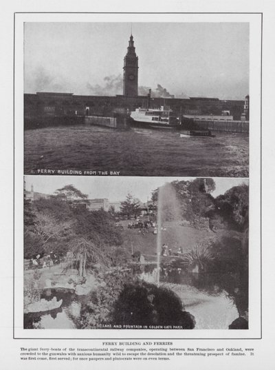 San Francisco : Bâtiment des ferries et ferries - American Photographer (after)