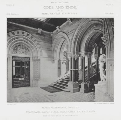 Escalier, Eaton Hall, près de Chester, Angleterre - American Photographer (after)