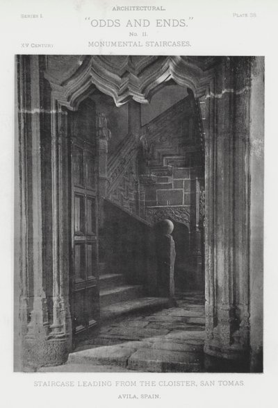 Escalier menant du cloître, San Tomas, Avila, Espagne - American Photographer (after)