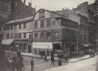 Boston : Old Corner Bookstore, construite en 1712 (photo n/b) - American Photographer