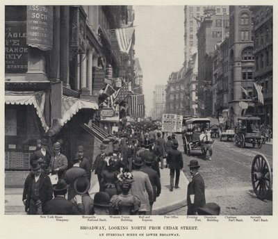 Broadway, vue vers le nord depuis Cedar Street - American Photographer