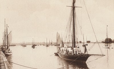 Port de Buffalo, montrant Buffalo, Yacht Club, Buffalo, New York (photo n/b) - American Photographer