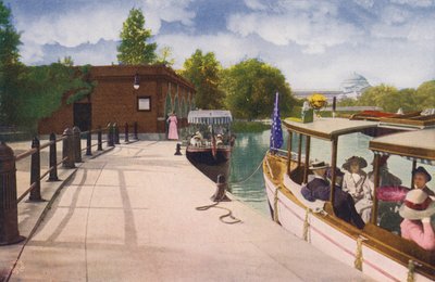 Chicago : Jackson Park Boat House et Excursion Steamers (photo couleur) - American Photographer