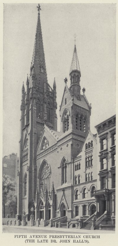 Église presbytérienne de Fifth Avenue, du défunt Dr John Hall - American Photographer