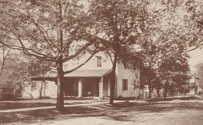 Maison de "The Minerva", le premier club littéraire féminin, New Harmony, Indiana (photo n/b) - American Photographer