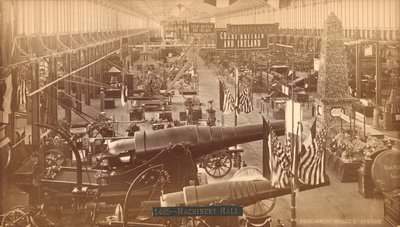 Canons Krupp, exposition allemande, Exposition internationale du centenaire, Philadelphie, 1876 (tirage albuminé argenté) - American Photographer