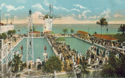 Miami, Floride, vers 1925 : Piscine du casino de Miami Beach (photo couleur) - American Photographer