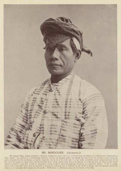 M. Mandooer, Javanais - American Photographer