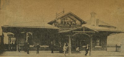 Découpage de journal : Station de Powelton Avenue, Pennsylvanie, USA, 1896 - American Photographer