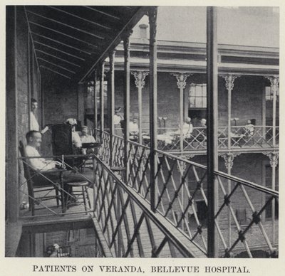 Patients sur la véranda, Hôpital Bellevue - American Photographer