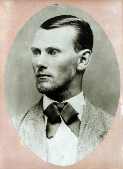 Portrait du criminel Jesse James peu avant sa mort. Photographie 1882. - American Photographer