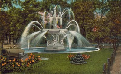 Poughkeepsie : Fontaine commémorative (photo couleur) - American Photographer