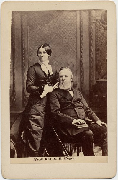 Rutherford Birchard Hayes (1822-93), 19e président des États-Unis, et Lucy Ware Webb Hayes (1831-89), son épouse - American Photographer