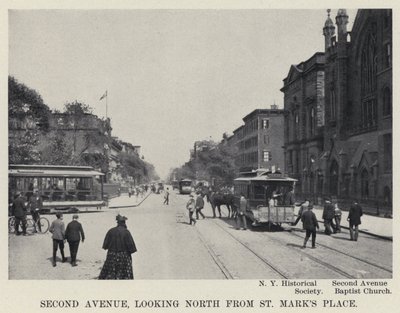 Deuxième Avenue, vue vers le nord depuis St Mark