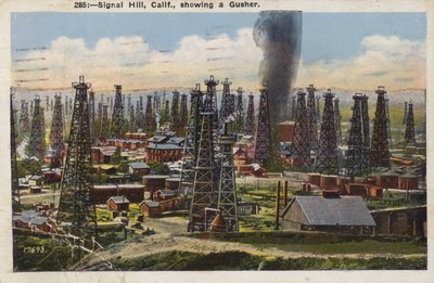 Signal Hill, Californie, montrant un Gusher (photo) - American Photographer