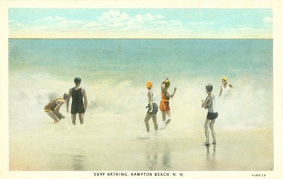 Bain de mer, Hampton Beach, New Hampshire, vers 1920 (photo couleur) - American Photographer