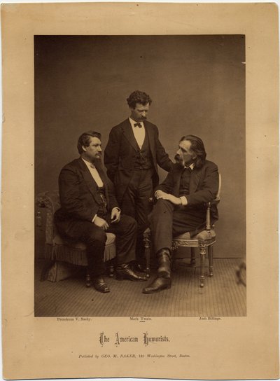 Les humoristes américains, portrait de groupe par George M Baker, Boston - American Photographer
