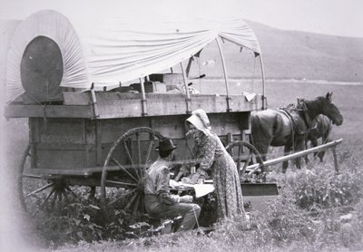 Chariot couvert typique du pionnier - American Photographer