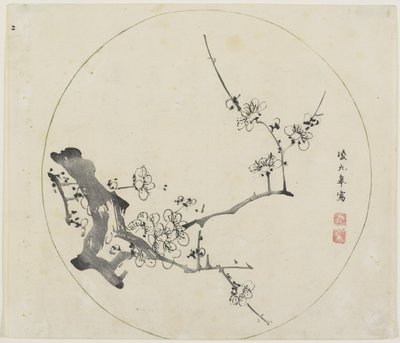 Branche de Prunier avec Fleurs - American School