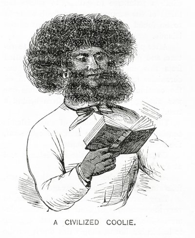 Un Coolie civilisé, illustration de Appletons Journal, 4 mai 1872 - American School