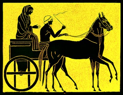 Un char grec, illustration de History of Greece par Victor Duruy, publiée en 1890 - American School