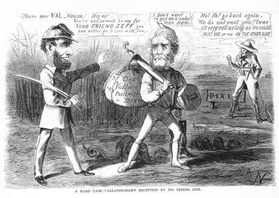 Un cas difficile - Réception de Vallandigham par son ami Jeff, vers - American School
