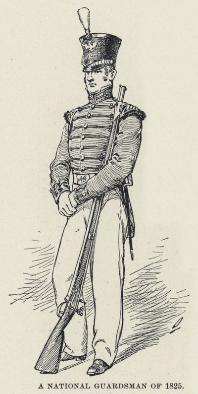 Un garde national de 1825 - American School