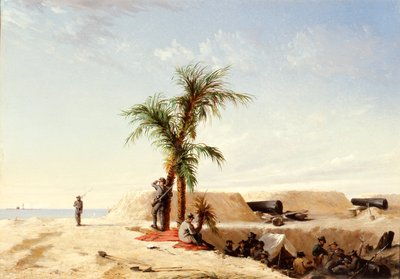 Une batterie de quakers (huile sur toile) - American School