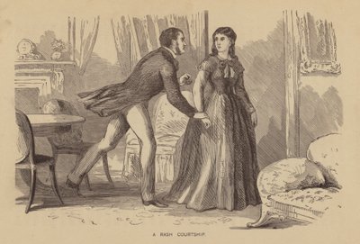 Une Cour imprudente (gravure) - American School