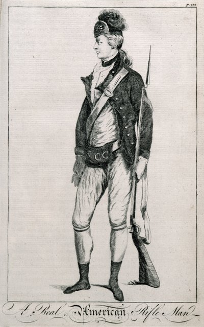 Un véritable tireur américain, page 212 de Impartial History of the War - American School