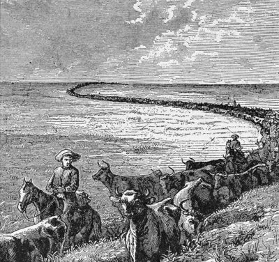 Un sentier dans les Grandes Plaines, illustration de 