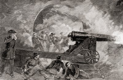 Une casemate pendant le bombardement à la bataille de Fort Sumter, 12 avril - American School
