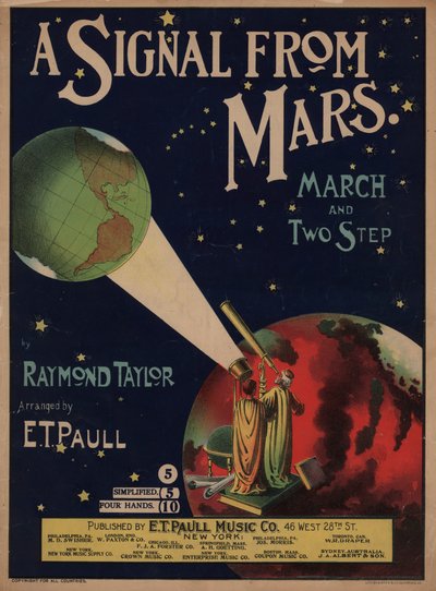 Un signal de Mars (lithographie couleur) - American School