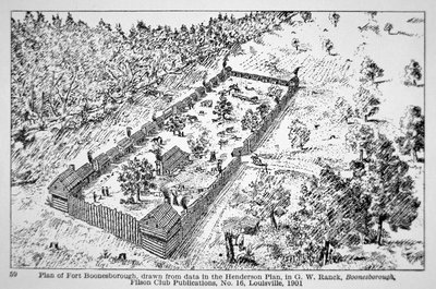 Vue de Fort Boonesborough au Kentucky - American School