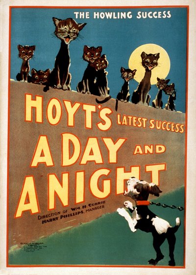 Publicité pour A Day and a Night de Charles Hoyt, pub. 1899 - American School
