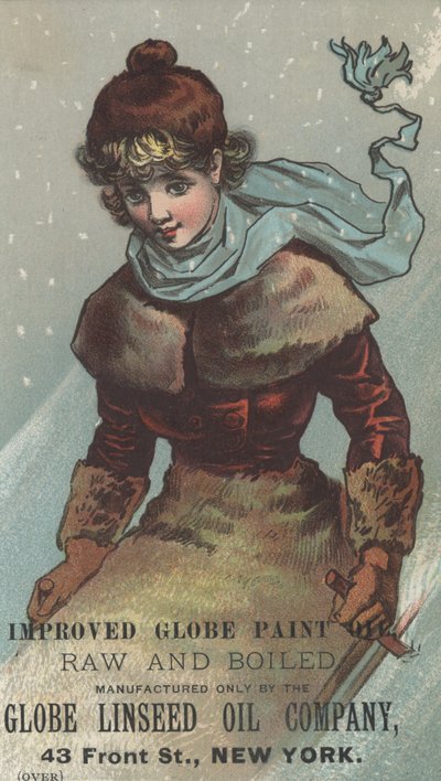 Publicité pour la peinture améliorée de Globe Linseed Oil Company, c.1880 - American School
