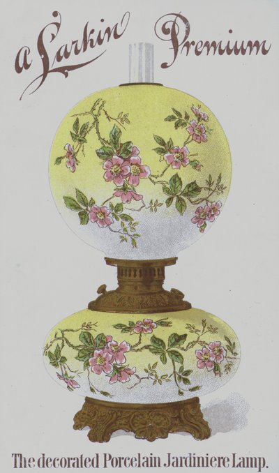 Publicité pour les lampes jardinières en porcelaine décorée Larkin Premium - American School